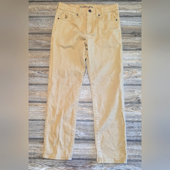 U.S. Polo Assn. Tan Pants Size Boys 14 - Picture 2 of 11